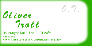 oliver troll business card